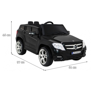 Autko City Rider dla dzieci Czarny + Pilot + Regulacja kierownicy + Wolny Start + MP3 USB + LED